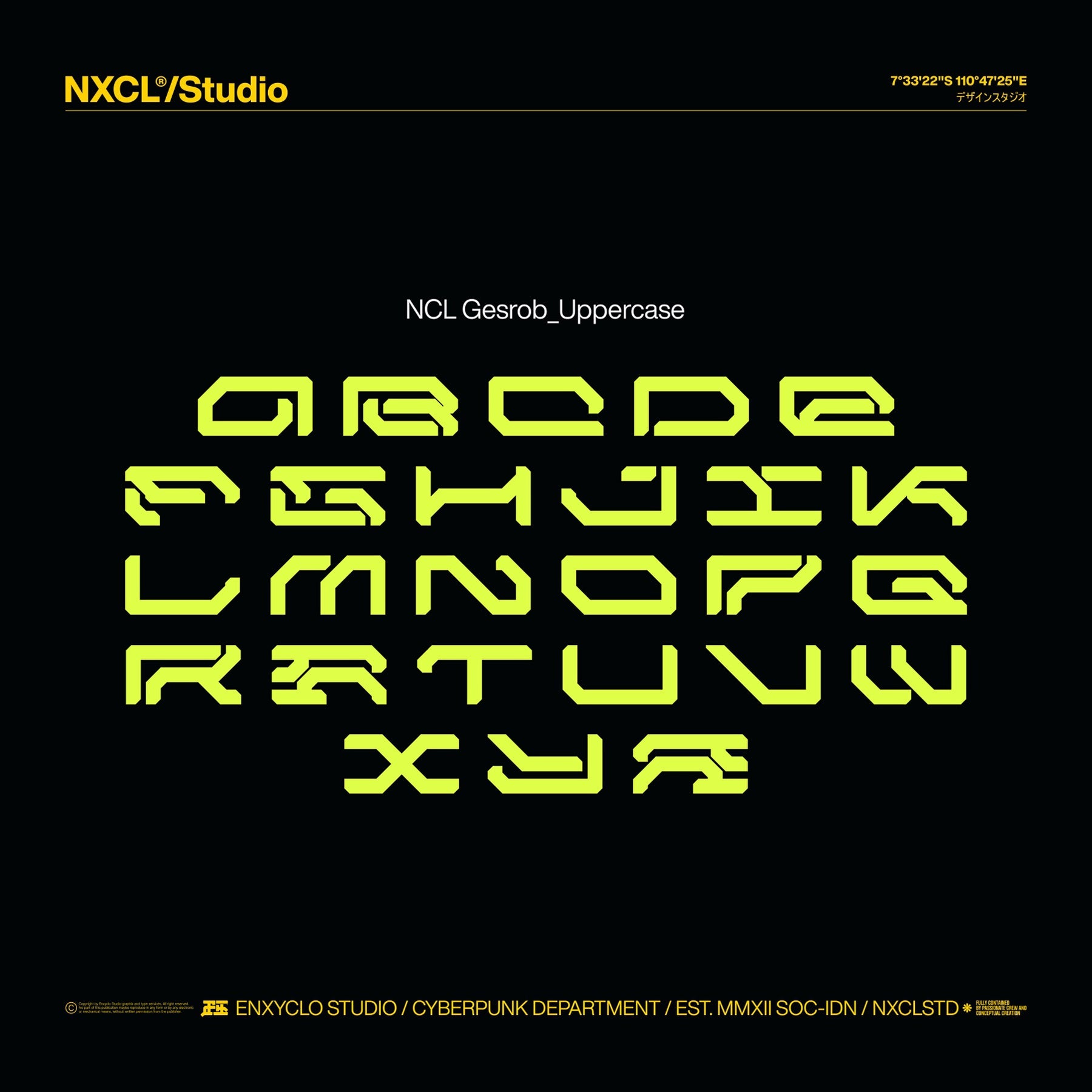 NCL GESROB - Cyberpunk Futuristic Mecha Font
