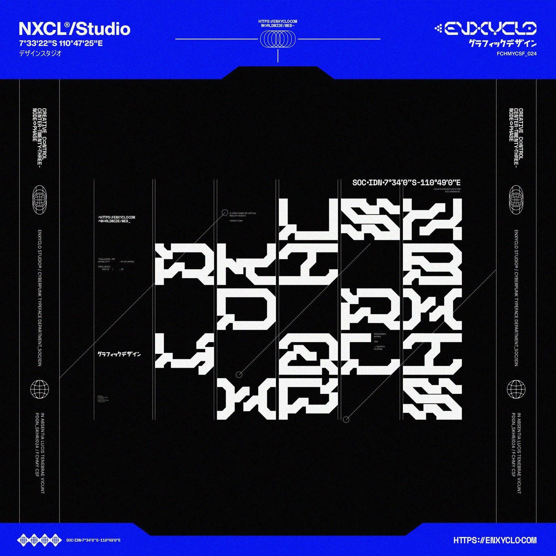 NCL GRAXEBEOSA - Cyberpunk Futuristic Techno Mecha Font