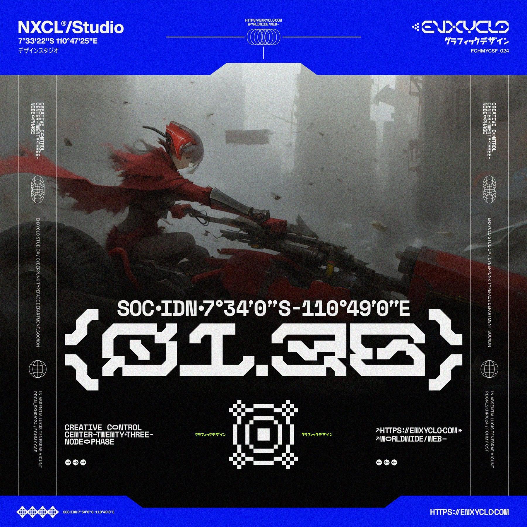 NCL GRAXEBEOSA - Cyberpunk Futuristic Techno Mecha Font