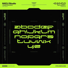 NCL Graxebeosa Expanded - Cyberpunk Futuristic Techno Mecha Font