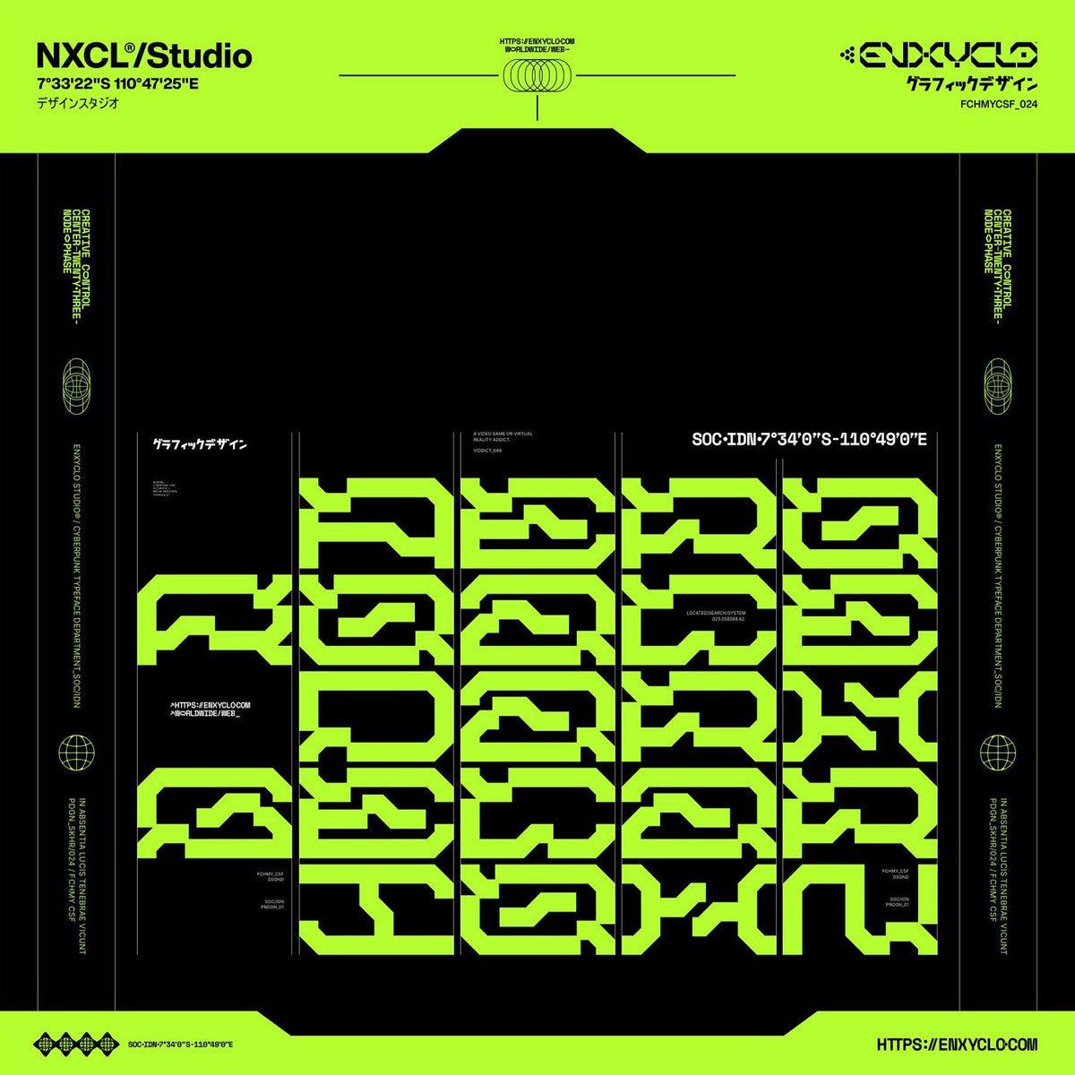 NCL Graxebeosa Expanded - Cyberpunk Futuristic Techno Mecha Font