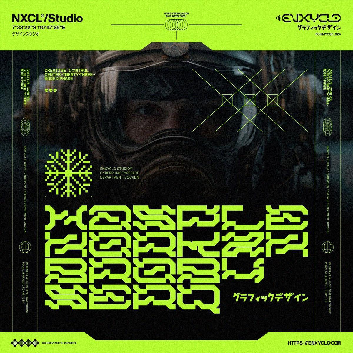 NCL Graxebeosa Expanded - Cyberpunk Futuristic Techno Mecha Font