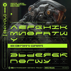NCL Kamver - Futuristic Cyberpunk Space Techno Font
