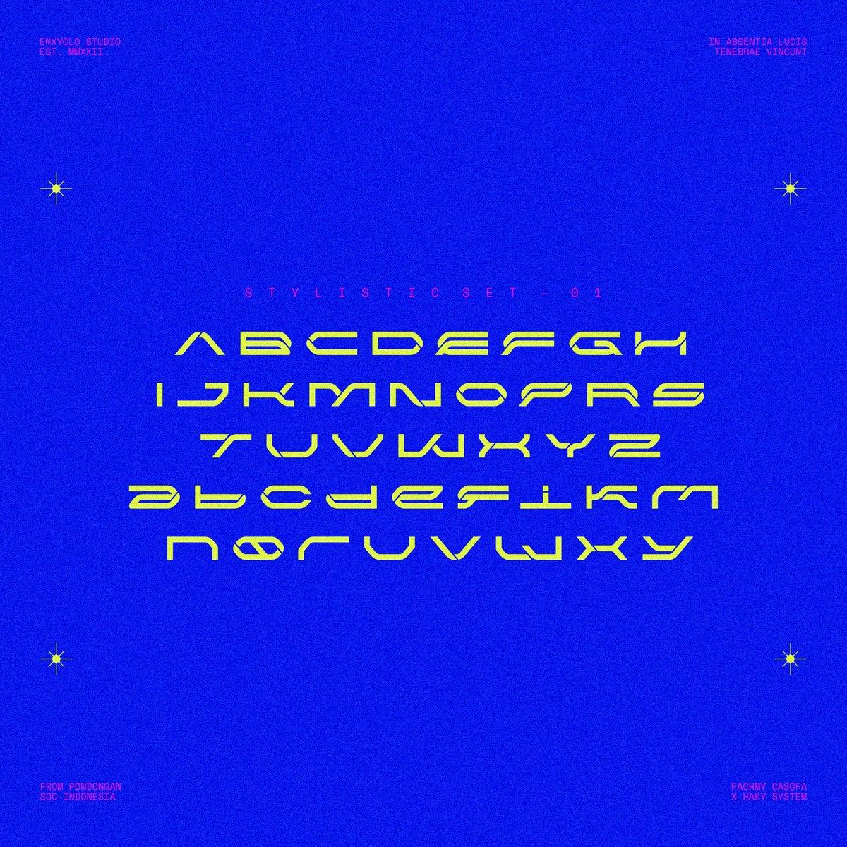 NCL KEMGOR - Cyberpunk Font