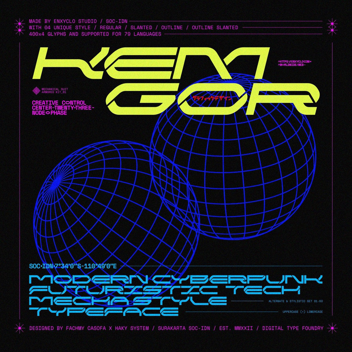 NCL KEMGOR - Cyberpunk Font