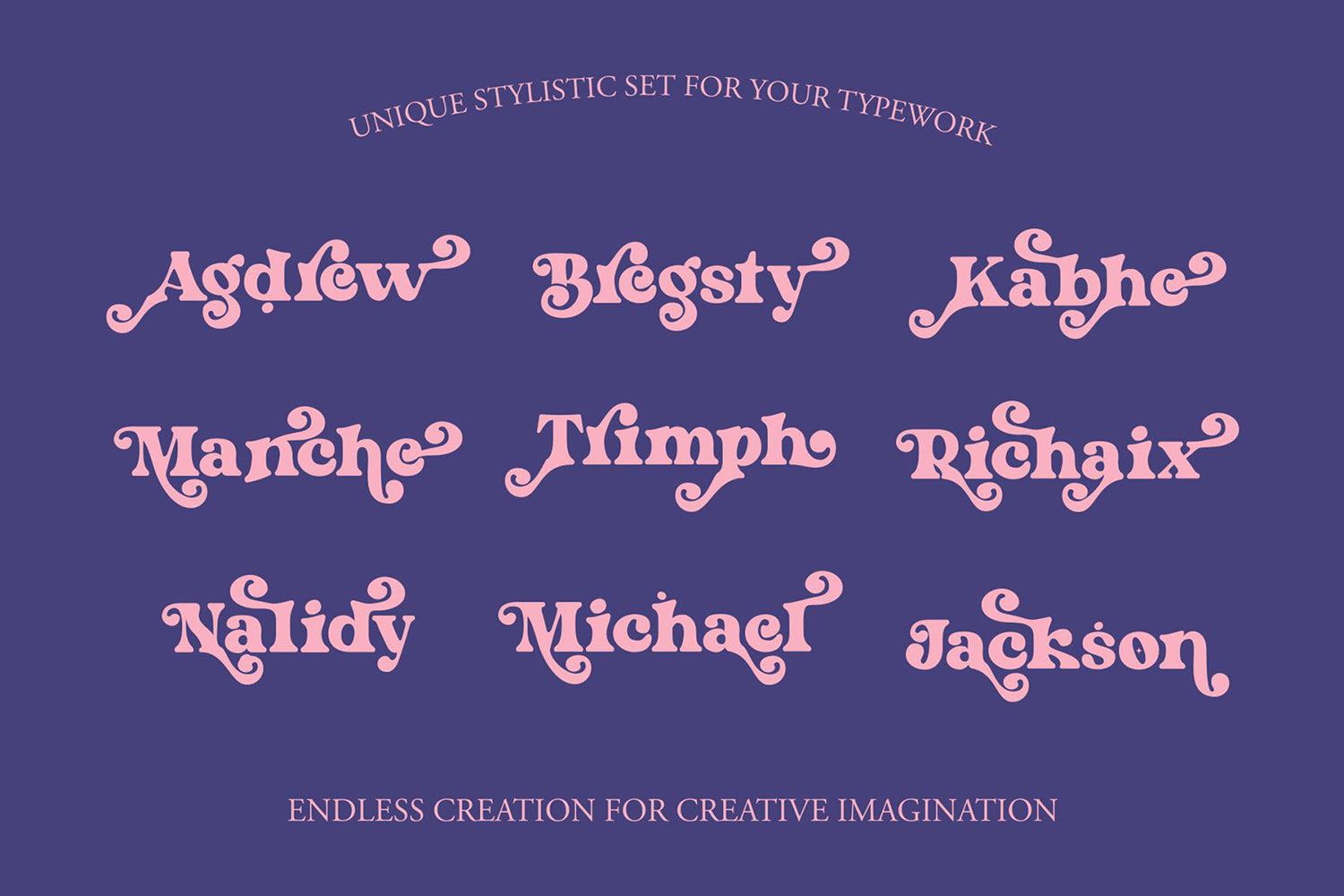 NCL Kerih Moady - Retro Groovy Bold Font