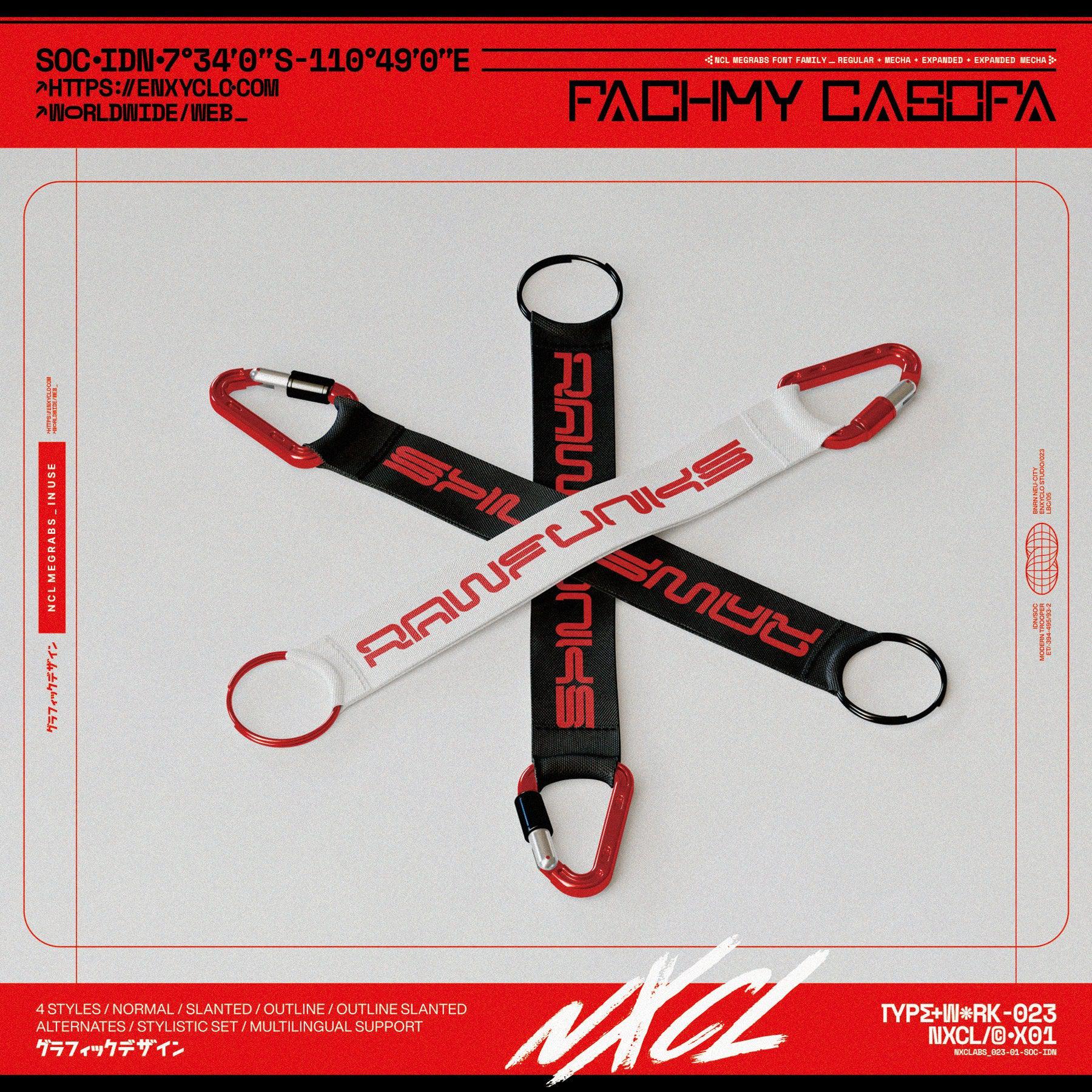 NCL Megrabs - Industrial Brutalism Futuristic Font