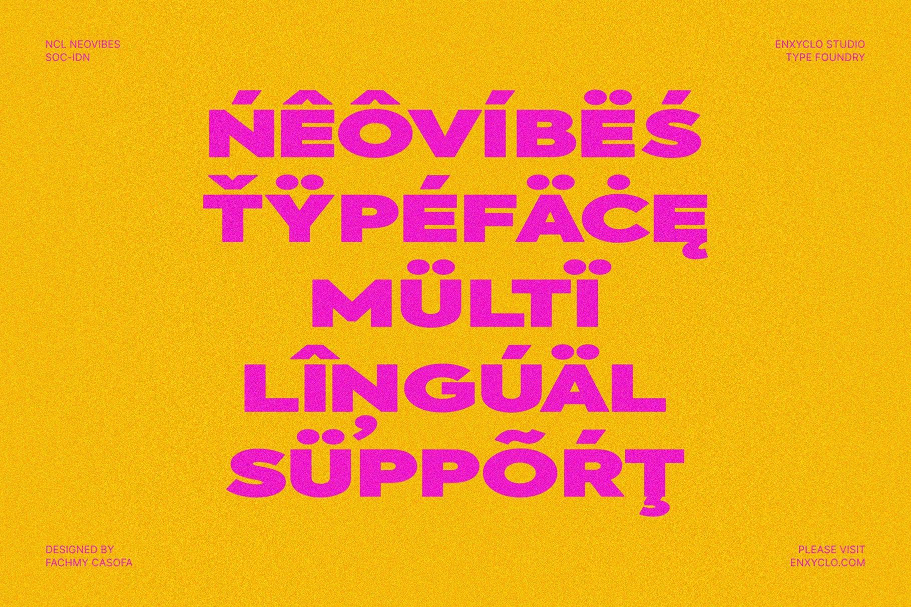 NCL NEOVIBES - Bold Expanded Sans Font