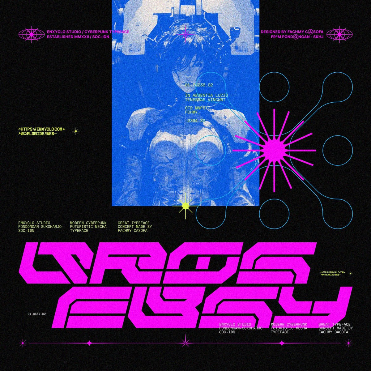 NCL RABEGS - Cyberpunk Font