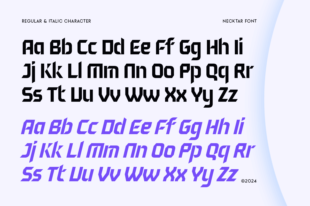 Necktar – Futuristic Logo Font by Dareco Studio, preview 11