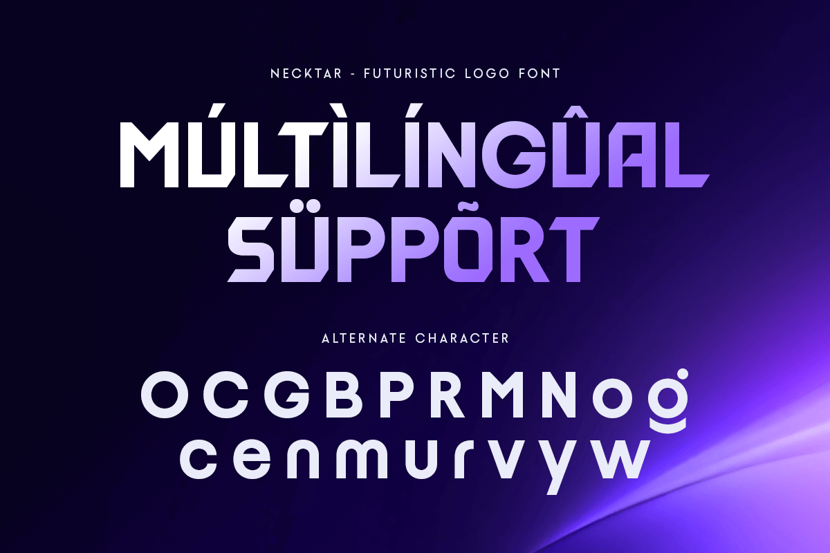 Necktar – Futuristic Logo Font by Dareco Studio, preview 13