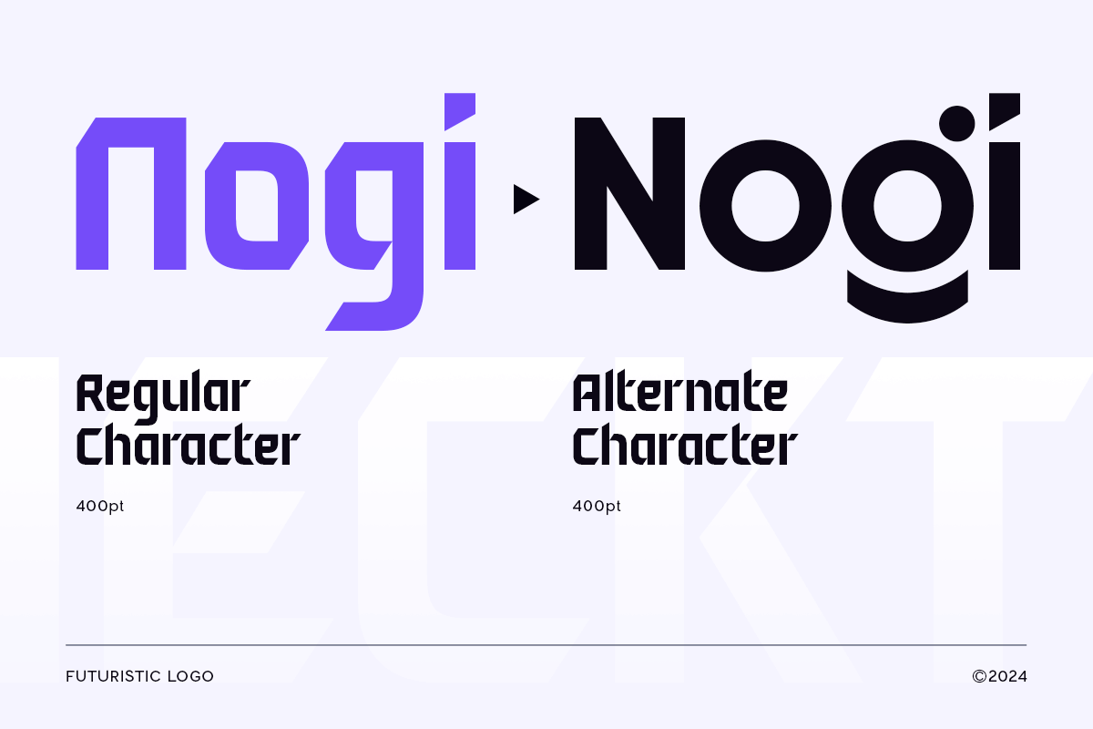 Necktar – Futuristic Logo Font by Dareco Studio, preview 8