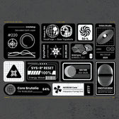 Neo Brutalism Tech Label Elements