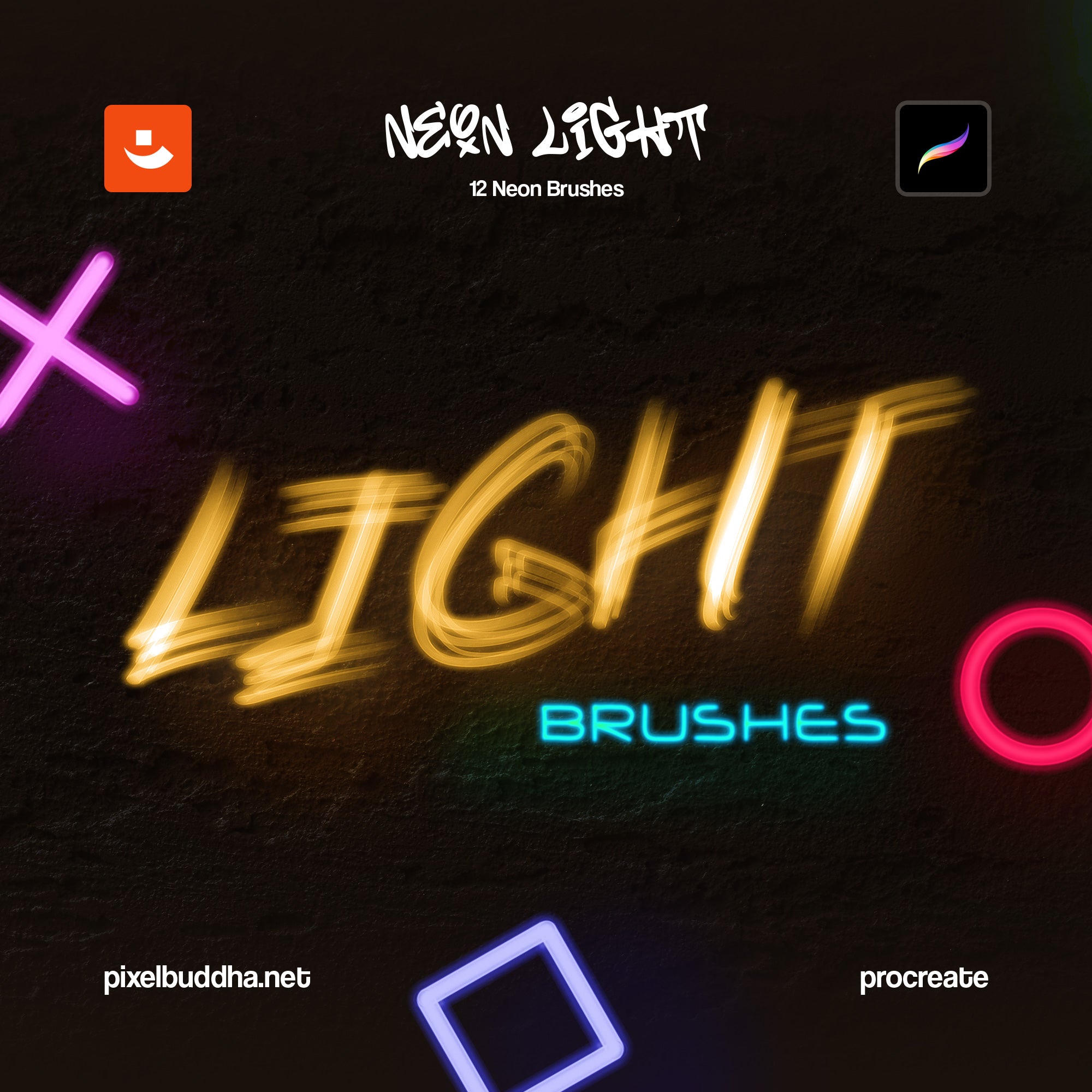 Neon Light Procreate Brushes