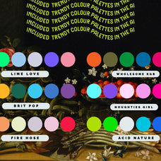 Neon Monoline Vector Objects Set