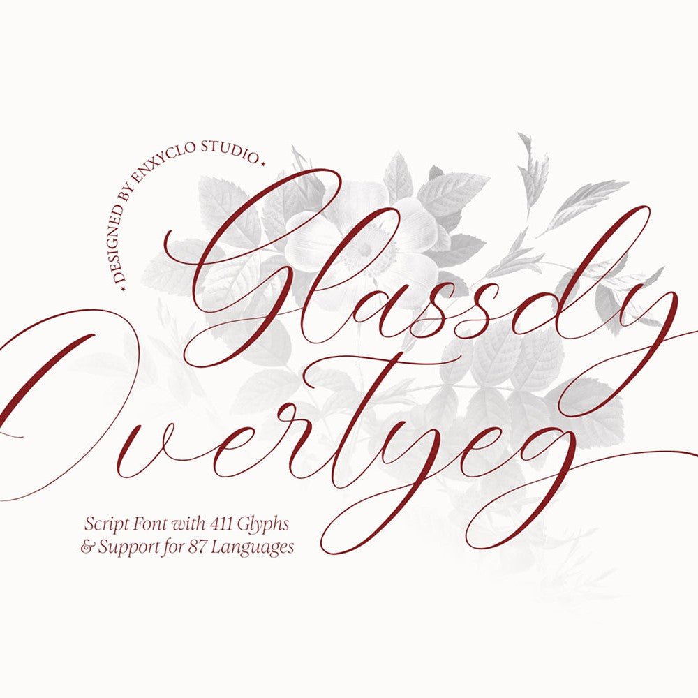 NCL Glassdy Overtyeg - Modern Elegant Script Font