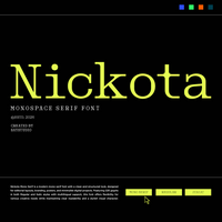 Nickota - Monospace Serif Font