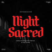 Night Sacred – Dark Gothic Blackletter Font