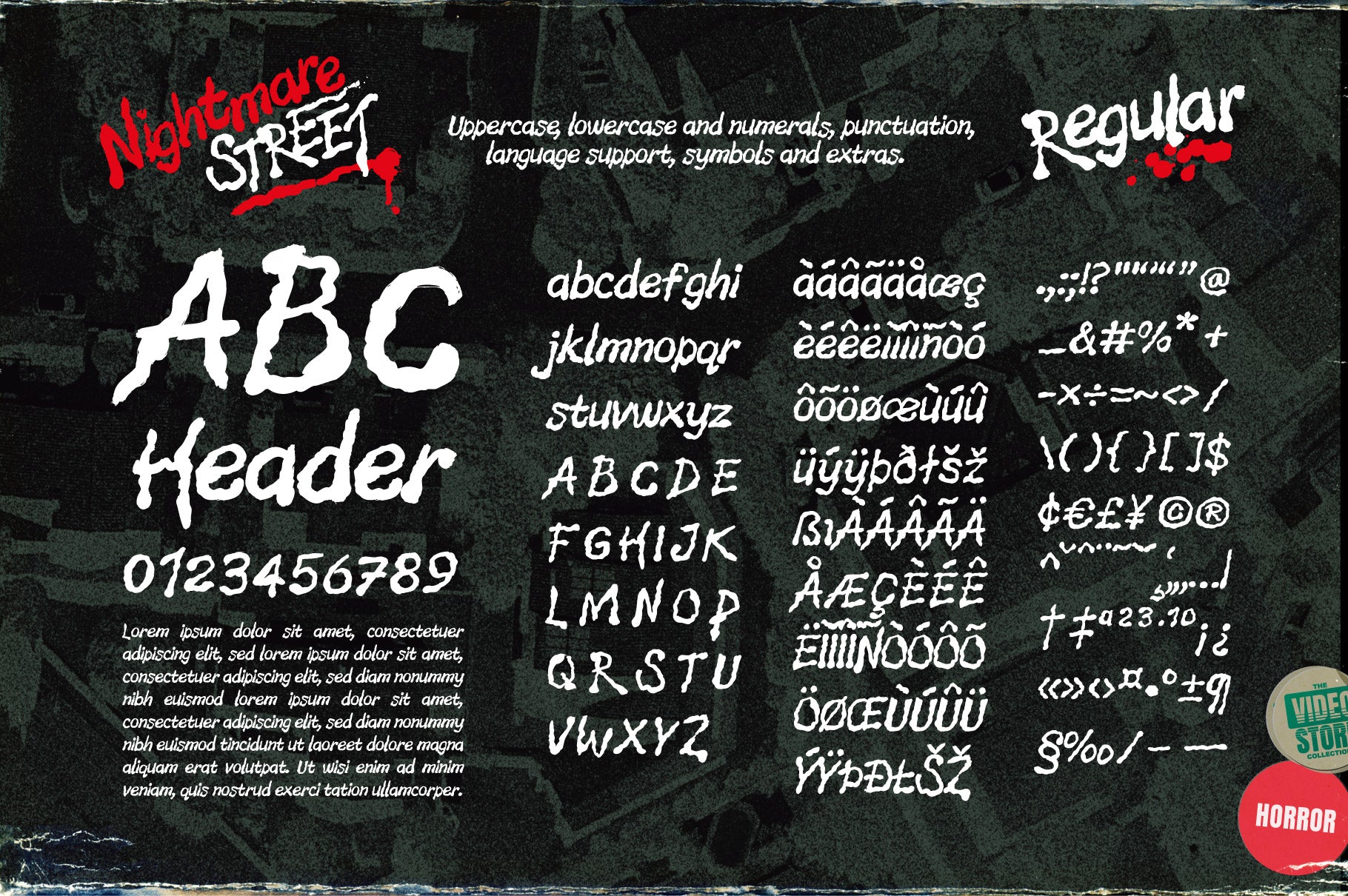 Nightmare Street - The Retro Horror Font