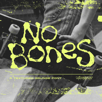No Bones - A Textured Grunge Font