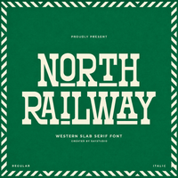 North Railway - Western Slab Serif Font