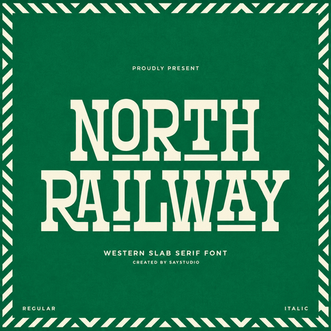 North Railway - Western Slab Serif Font