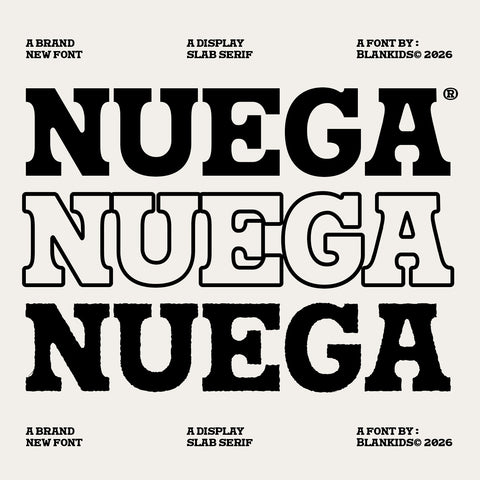 Nuega – Bold Slab Serif Font