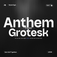 NV Anthem Grotesk – Modern Grotesk Sans Serif Font Family