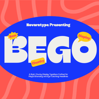 NV BEGO – Chunky Display Font