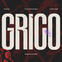 NV GRICO – Condensed Sans Serif Font Family