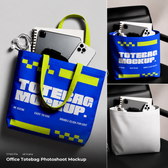 Office Totebag Photoshoot Mockup