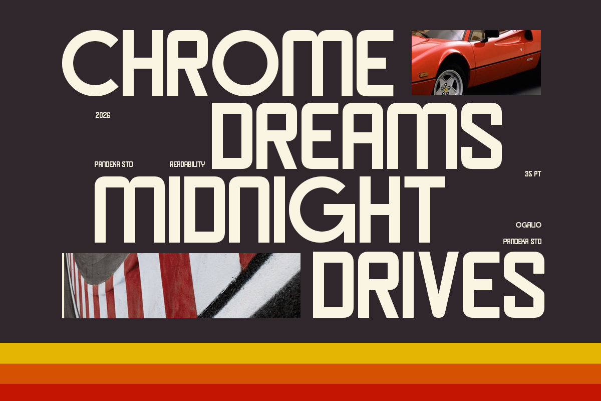 Ogalio - Automotive Retro Sans Font by Pandeka Foundry, preview 3