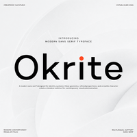 Okrite – Modern Geometric Sans Serif Font