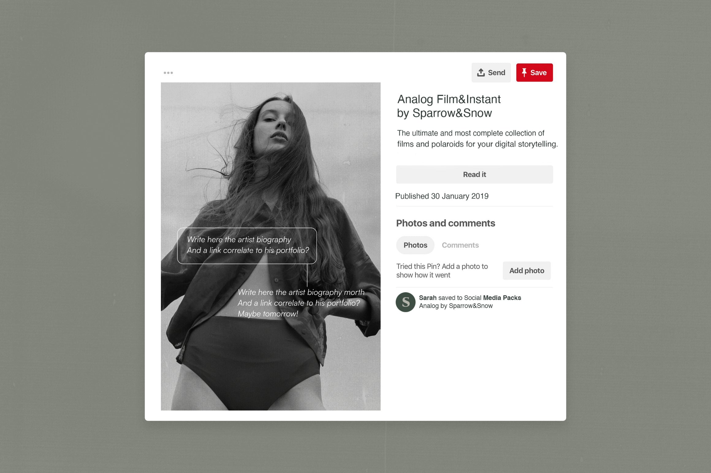 Olena - Social Kit Templates