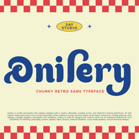 Onilery - Chunky Retro Sans Serif Font