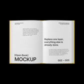 Opened Hardcover Book Mockup
