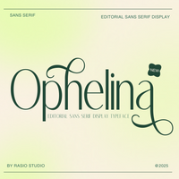 Ophelina Editorial Sans Serif Display Typeface Font