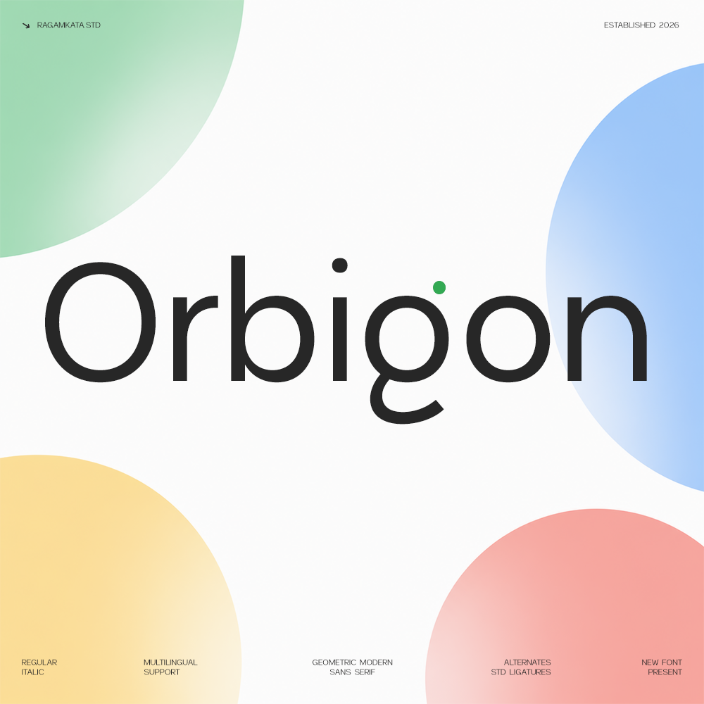 Orbigon - Geometric Corporate Sans Serif Font by Ragamkata Studio, preview 1