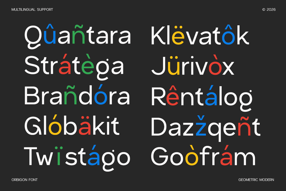 Orbigon - Geometric Corporate Sans Serif Font by Ragamkata Studio, preview 8