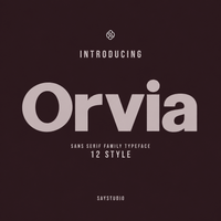 Orvia - Family Modern Sans Serif Font
