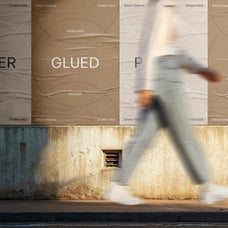 Outdoor Glued Posters Mockup