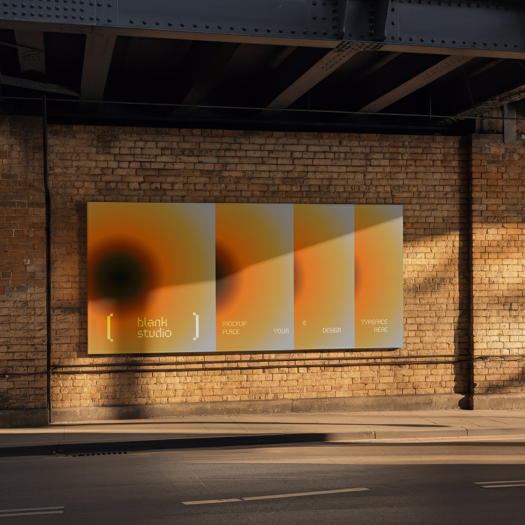 Outdoor Mockup Under The Bridge on Sunny Day