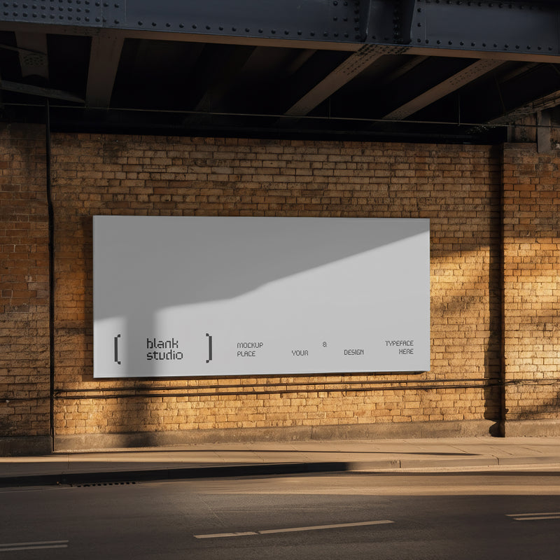 Outdoor Mockup Under The Bridge on Sunny Day