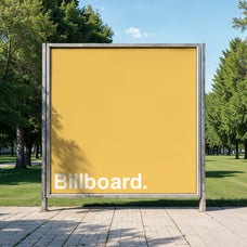 Outdoor Square Billboard Mockup