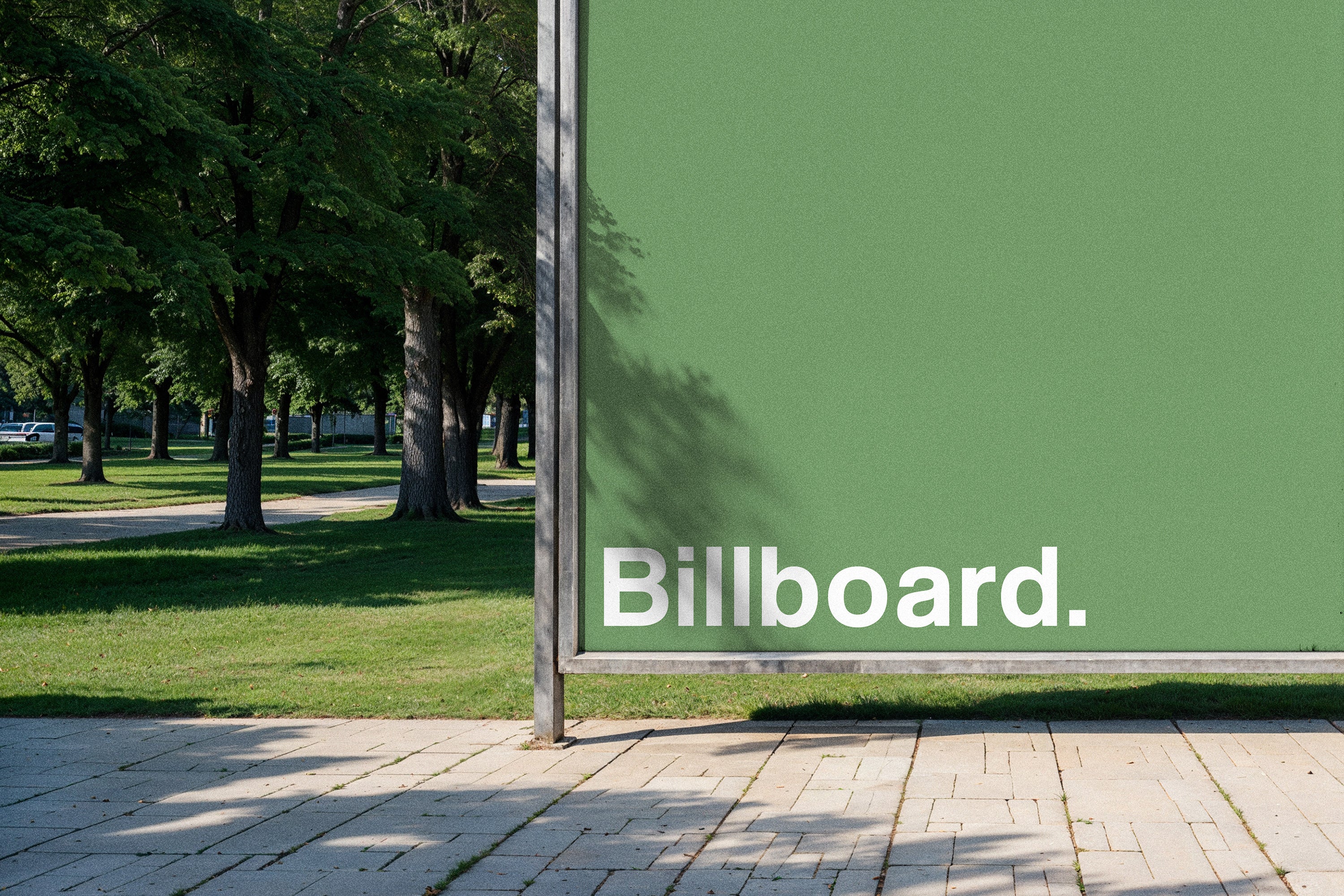 Outdoor Square Billboard Mockup