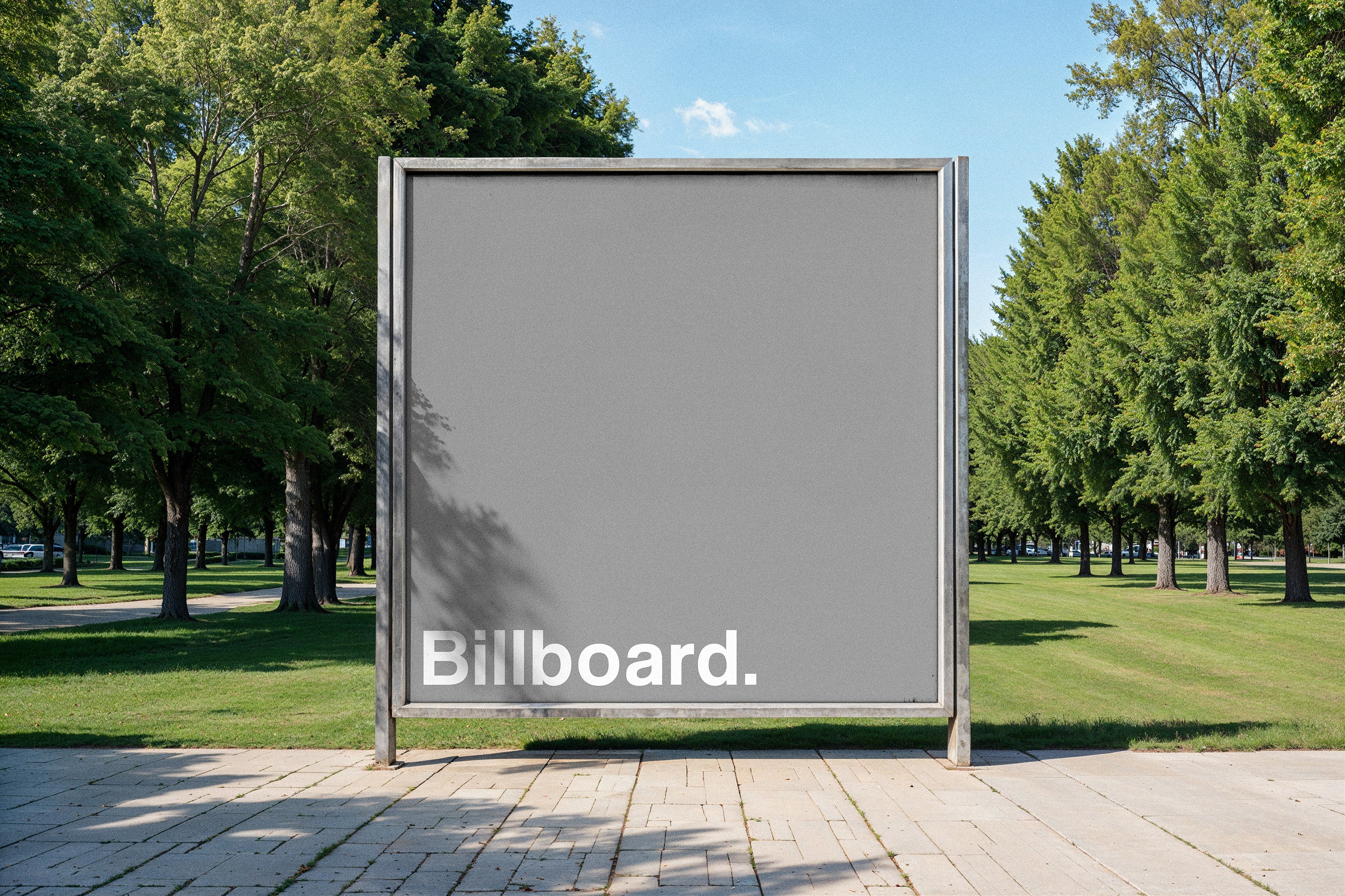 Outdoor Square Billboard Mockup