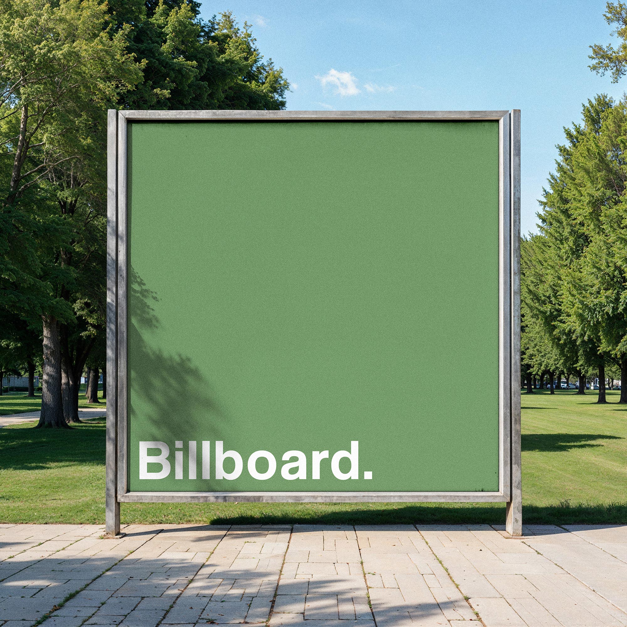 Outdoor Square Billboard Mockup
