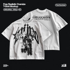 Oversized Realistic T-Shirt Mockup 5K