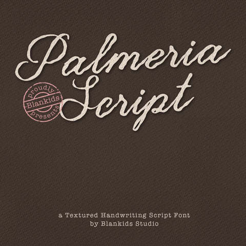 Palmeria a Textured Handwriting Font