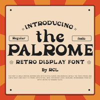 Palrome – Retro Groovy Display Font
